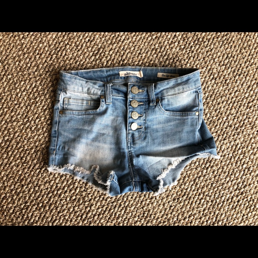 Wild Blue Cut Off Shortie Shorts